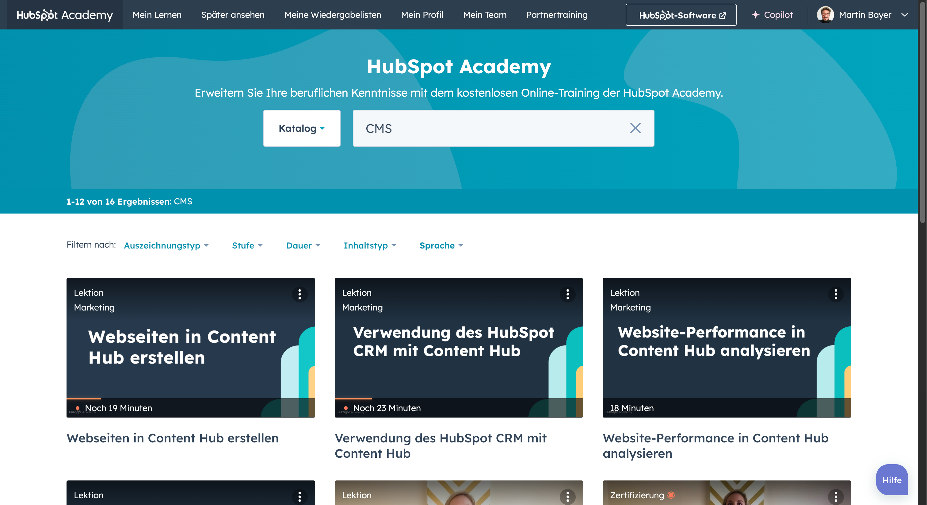 HubSpot Academy Content Hub