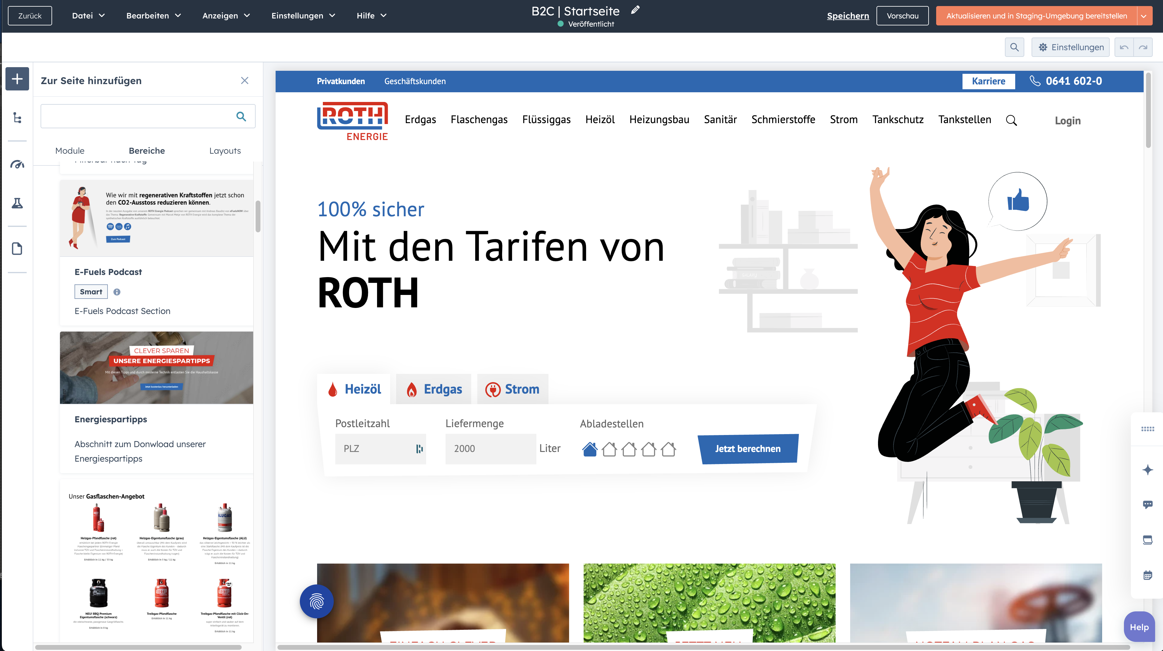 HubSpot Content Hub Homepage Roth-Energie