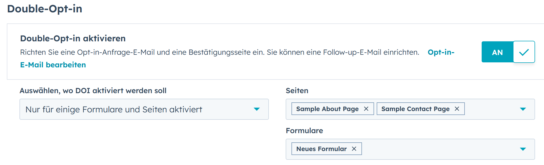 Optionen Double-Opt-In