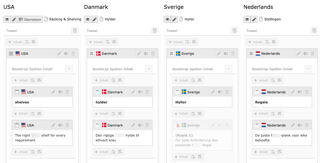 TYPO3 Sprachen Übersetzungen