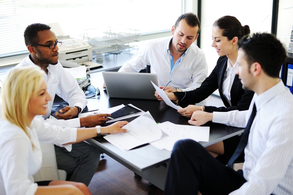 Business people having meeting