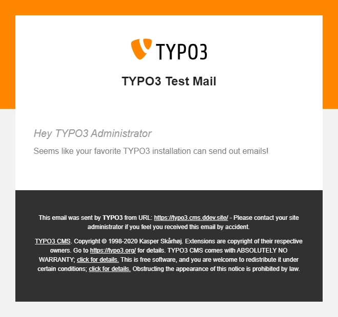 TYPO3 v10 E-Mail-Template